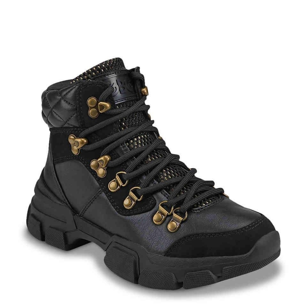 GBG Los Angeles Kix Black Hiker Boots NWOT